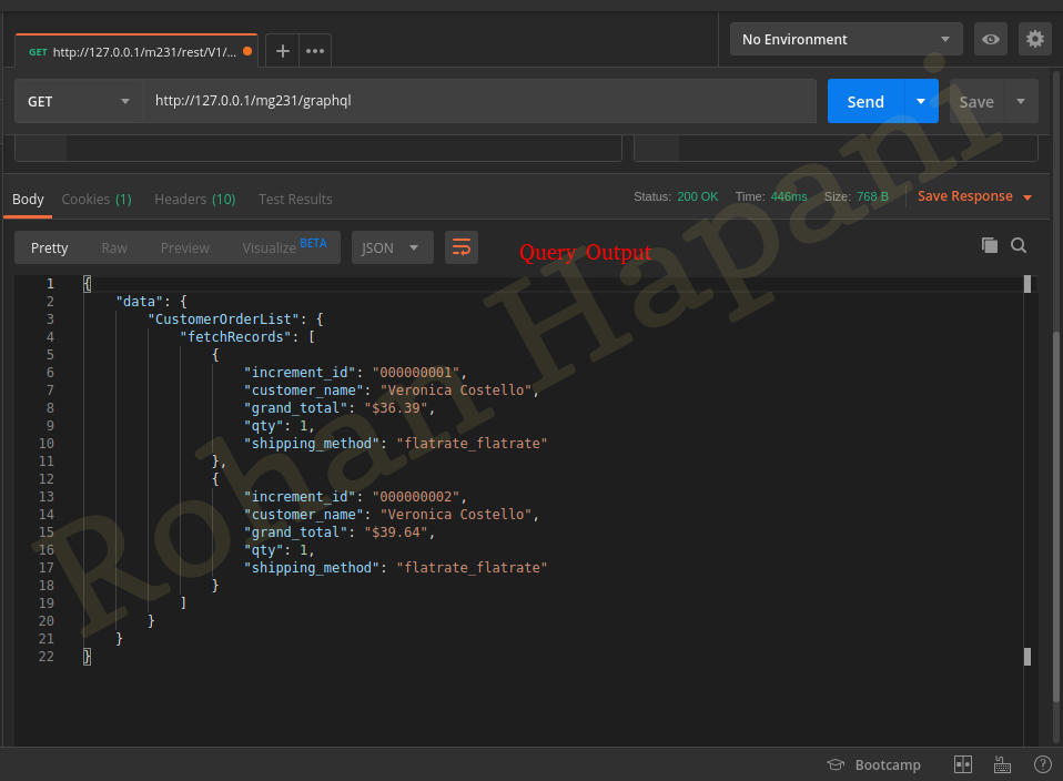 Magento 2 : Get orders by customer id using GraphQL - 2