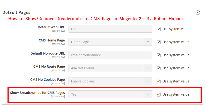 Breadcrumbs Magento 2